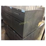 Mobile Drawer pedestal, 2 drawer, lockable, dark