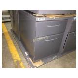 Mobile Drawer pedestal, 2 drawer, lockable, dark