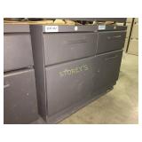 Mobile Drawer pedestal, 2 drawer, lockable, dark