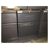 Mobile Drawer pedestal, 2 drawer, lockable, dark