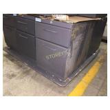 Mobile Drawer pedestal, 2 drawer, lockable, dark