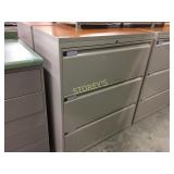 Lateral file cabinet - 3 drawer, 36"w, lockable