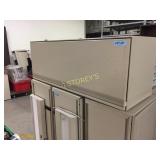 Binder bin - wall-mounted w/ rail, lockable, 42"w