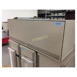 Binder bin - wall-mounted w/ rail, lockable, 42"w