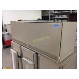 Binder bin - wall-mounted w/ rail, lockable, 42"w