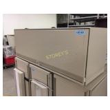 Binder bin - wall-mounted w/ rail, lockable, 42"w