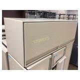 Binder bin - wall-mounted w/ rail, lockable, 42"w