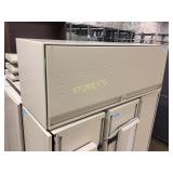 Binder bin - wall-mounted w/ rail, lockable, 42"w