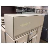 Binder bin - wall-mounted w/ rail, lockable, 42"w