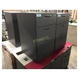 Drawer pedestal - lockable, 3 drawer, dark grey