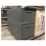 Drawer pedestal - lockable, 2 drawer, dark grey