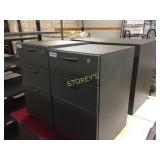 Drawer pedestal - lockable, 3 drawer, dark grey