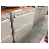 Lateral file cabinet - 3 drawer, 36"w w/ finish