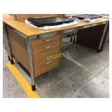 SP desk, light oak laminate, 32"d x 68"w