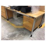 SP desk, light oak laminate, 32"d x 68"w