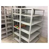 Metal Shelving - 2 sections, 75"h x 24"d x 48"w