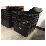 Plastic storage totes w/ lids