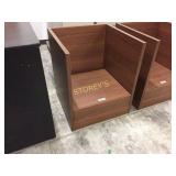 Printer stand w/ tray, medium oak wood veneer,