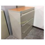 Lateral file cabinet - 3 drawer, 36"w w/ finish to