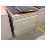 Lateral file cabinet - 2 drawer, 30"w w/ finish to