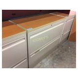Lateral file cabinet - 2 drawer, 36"w w/ finish to