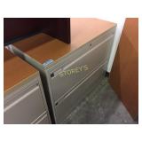 Lateral file cabinet - 2 drawer, 36"w w/ finish to