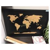 World map corkboard