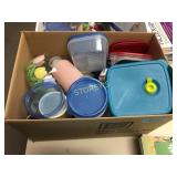 Box lot of Tupperware etc.