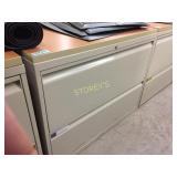 Lateral file cabinet - 2 drawer, 36"w w/ finish to