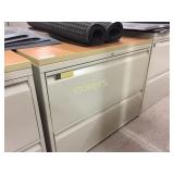 Lateral file cabinet - 2 drawer, 36"w w/ finish to