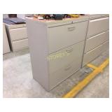 Lateral file cabinet - 3 drawer, 36"w w/ finish to