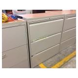 Lateral file cabinet - 3 drawer, 36"w w/ finish to