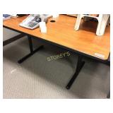 Meeting room table - medium oak laminate w/ gromme