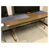 Folding table - medium oak, 30" x 72"