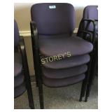 Stack chairs - blue on black