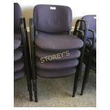 stack chairs - blue on black