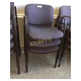 Stack chairs - blue on black