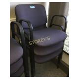 Stack chairs - blue on black