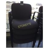 Stack chairs - blue on black