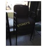 Stack chairs - blue on black