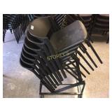 Stack chairs (6)- including chair caddy, black sea