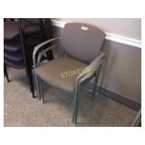 Stack chairs - grey on grey