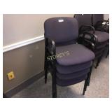 Stack chairs - blue on black