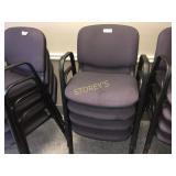 Stack chairs - blue on black