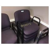 Stack chairs - blue on black