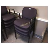 Stack chairs - blue on black