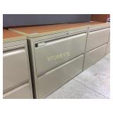Lateral file cabinet - 2 drawer, 36"w w/ finish to