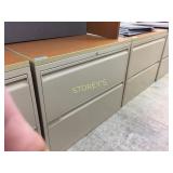 Lateral file cabinet - 2 drawer, 36"w w/ finish to