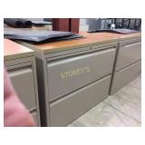Lateral file cabinet - 2 drawer, 36"w w/ finish to