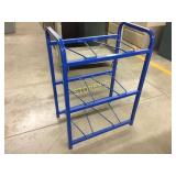 Bottle Stand 18L- 6 bottles total, metal, blue -